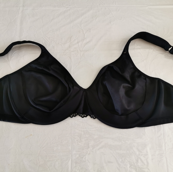 Wonder Bra Black Embroidered Bra Size 38DD - Picture 3 of 9